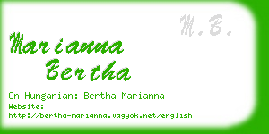 marianna bertha business card